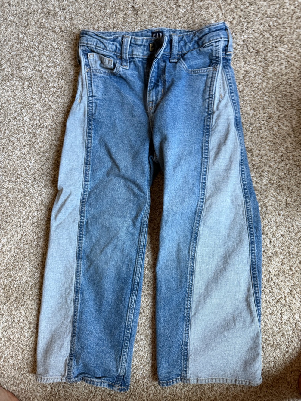 GAP Two-Tone Blue Straight girls Jeans